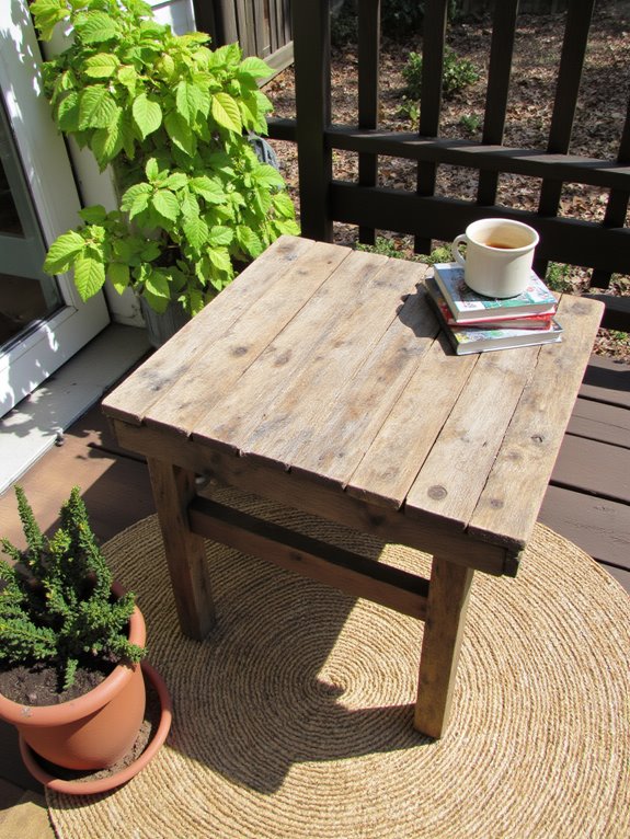 rustic pallet side table
