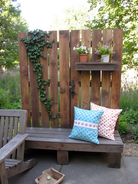 rustic privacy screens enhance outdoor