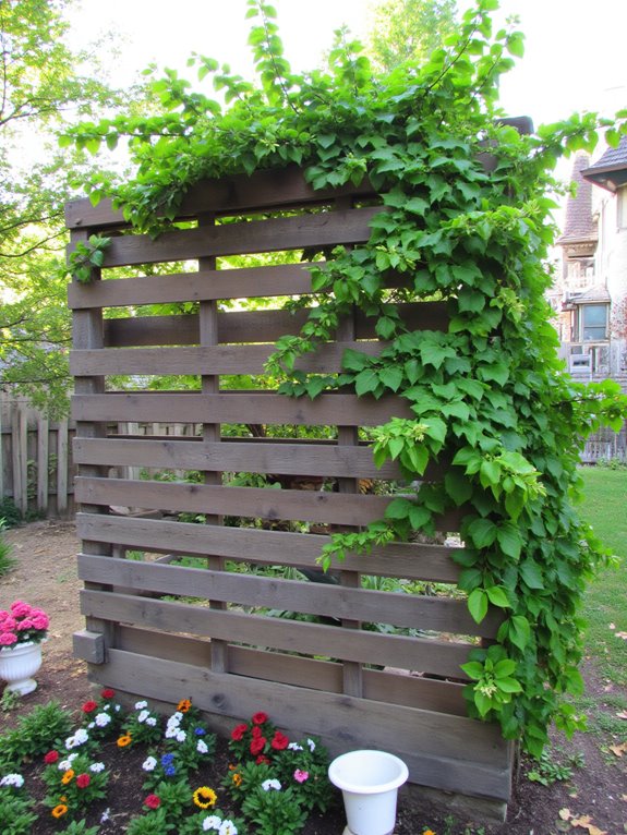 rustic trellis for climbing plants