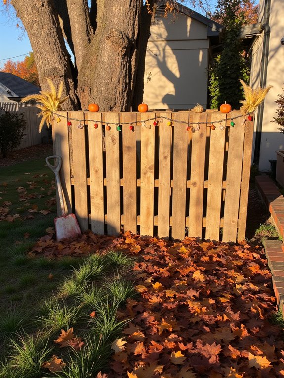 seasonal pallet fence decor