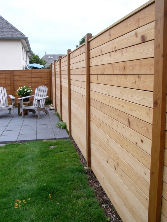 sleek modern minimalist fences