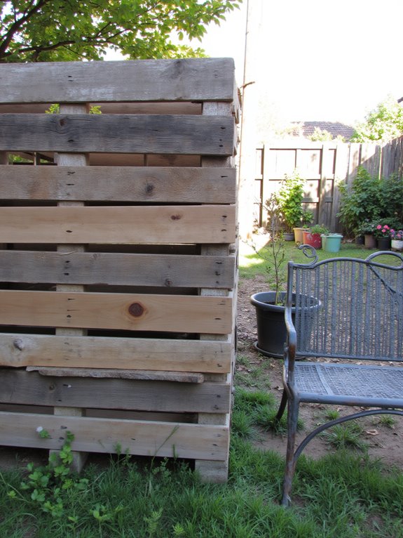 stacked pallet fence design
