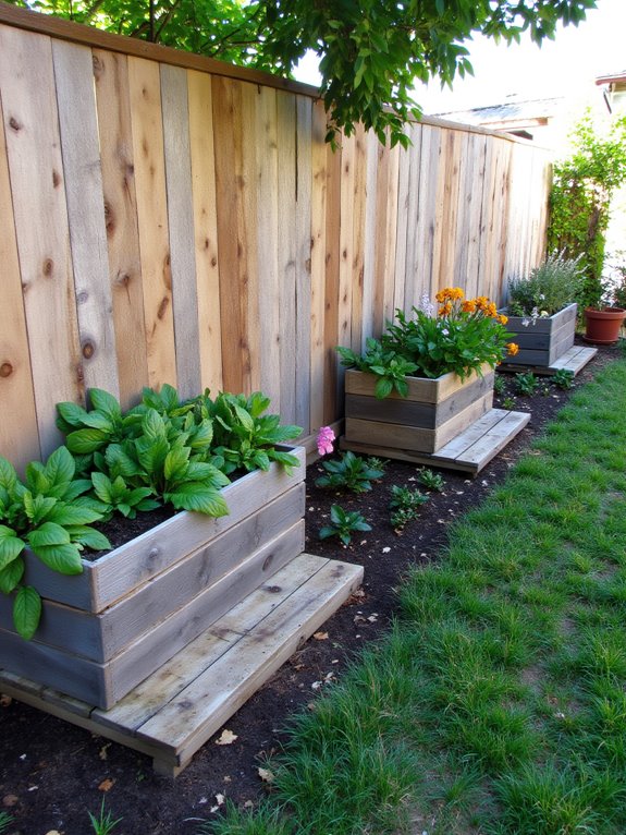 stylish garden fence planters