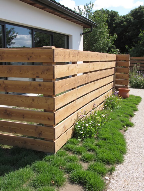 stylish minimalist pallet fencing