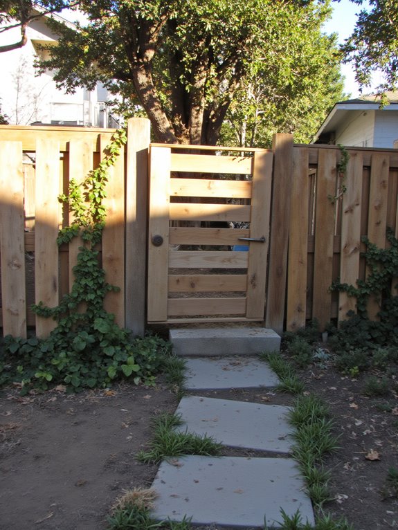 stylish pallet fence entryway