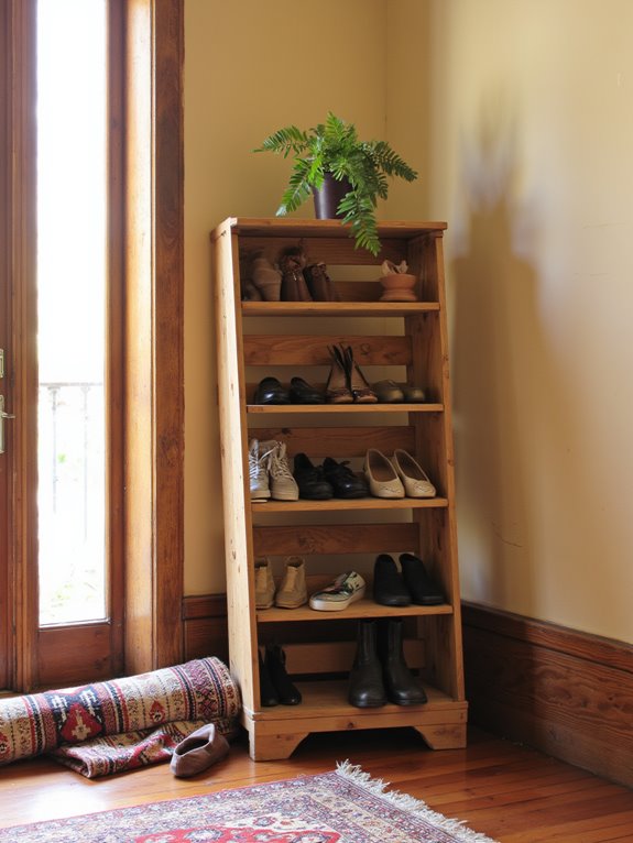 stylish pallet shoe rack