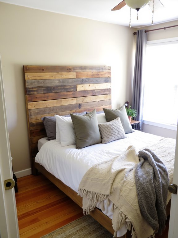 trendy rustic pallet headboard