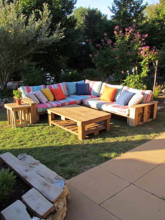 upcycled pallets outdoor furniture