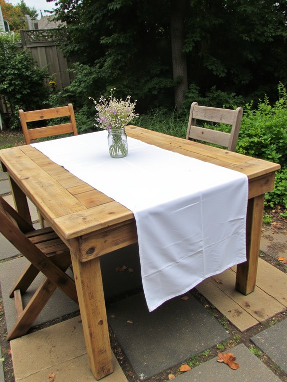 upcycled rustic dining table