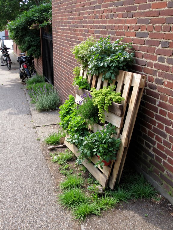 vertical garden with pallets