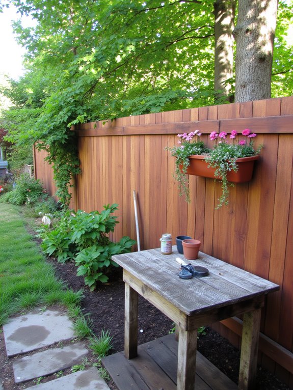 vibrant pallet fence makeover