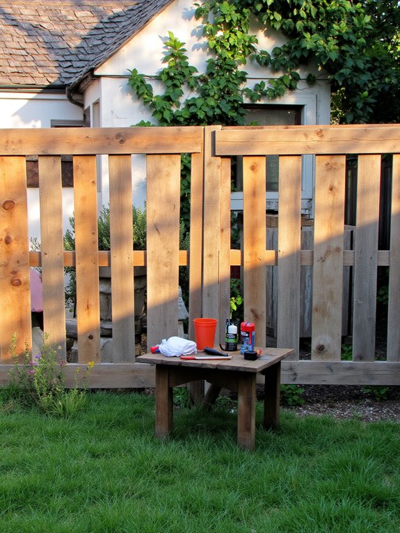 weatherproof your pallet fence