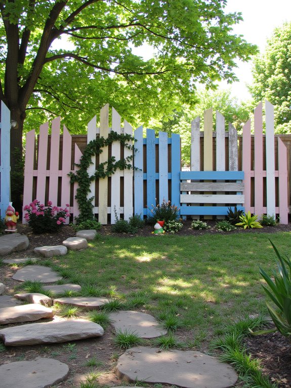 whimsical pallet fence designs