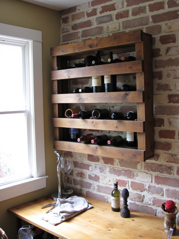assemble rustic pallet wine rack