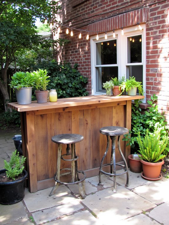 budget friendly outdoor bar projects