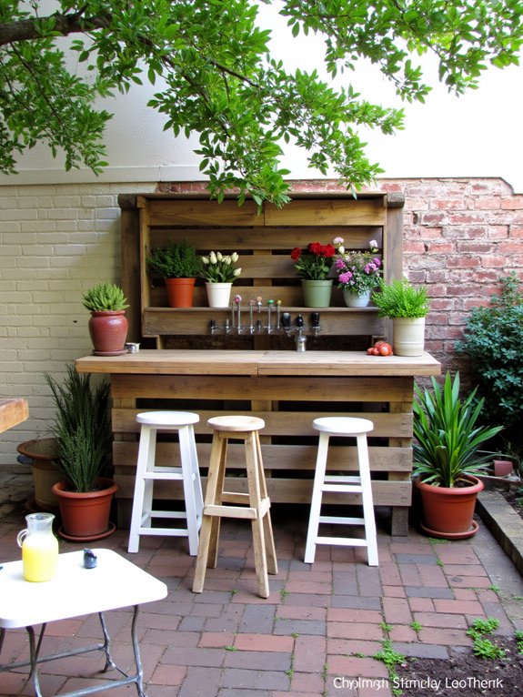 budget friendly pallet bar ideas