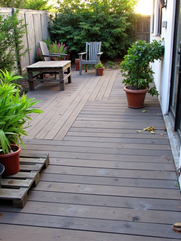 budget friendly pallet decking