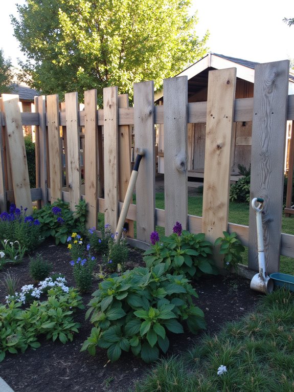 build a rustic garden fence