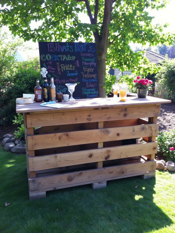 chalkboard menu adds charm