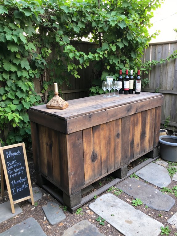 charming outdoor wine bar