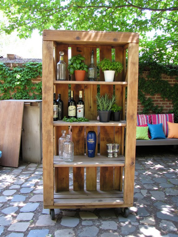 charming rustic bar shelving