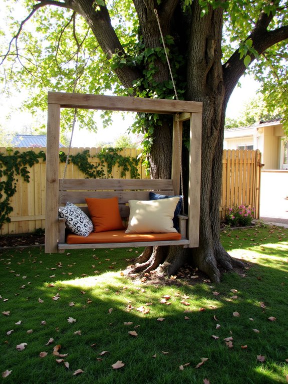 charming rustic pallet swing