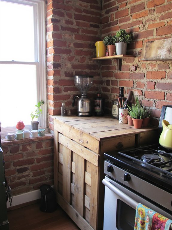 chic rustic pallet coffee bar