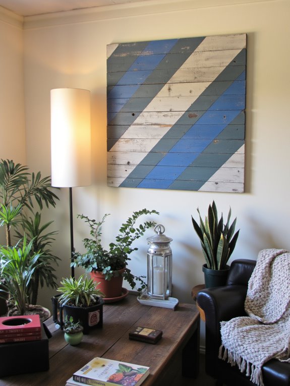 chic rustic wall display