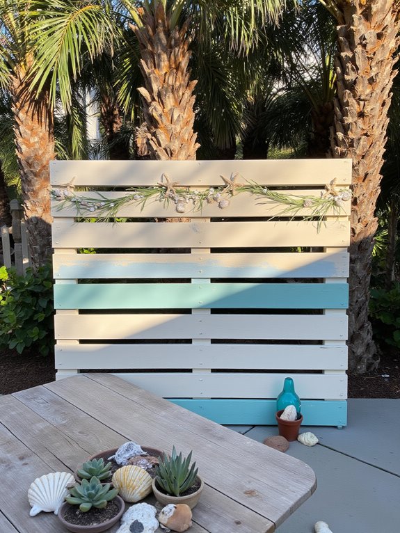 coastal inspired backdrop creation