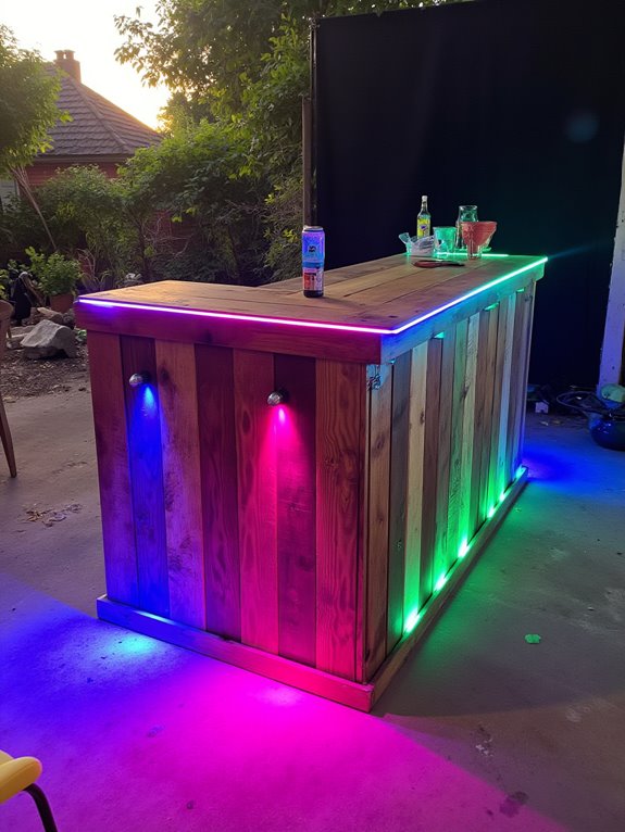 colorful neon lighting atmosphere