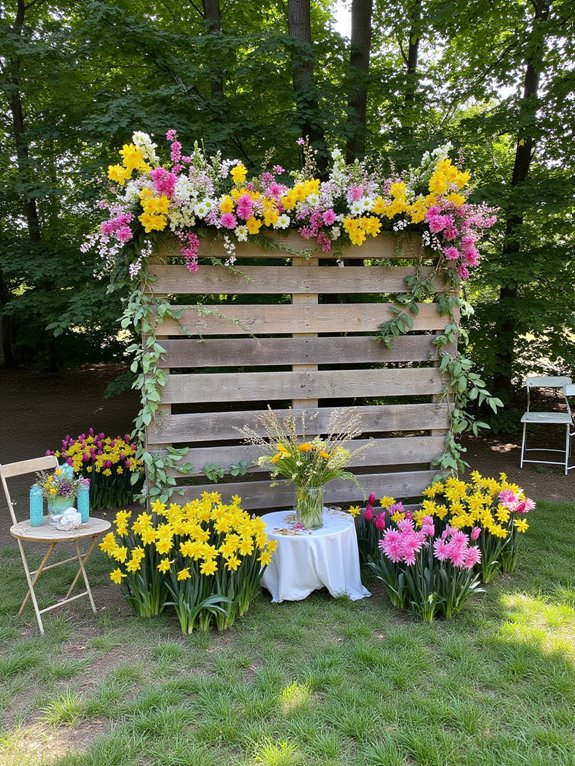 colorful pallet backdrop celebration