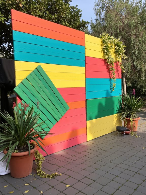 colorful pallet stage designs