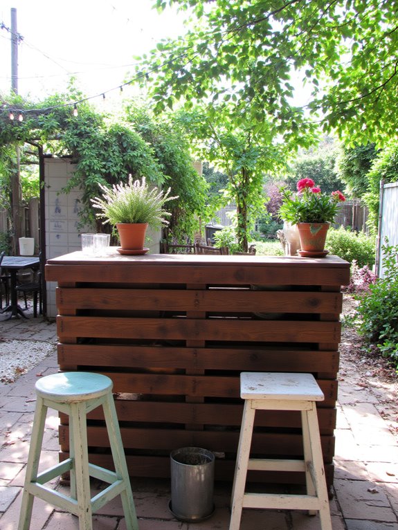 colorful rustic outdoor bar