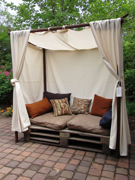 comfortable shaded outdoor lounging