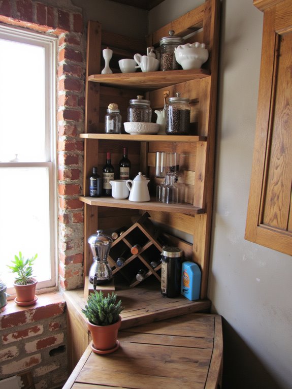cozy coffee bar storage solutions