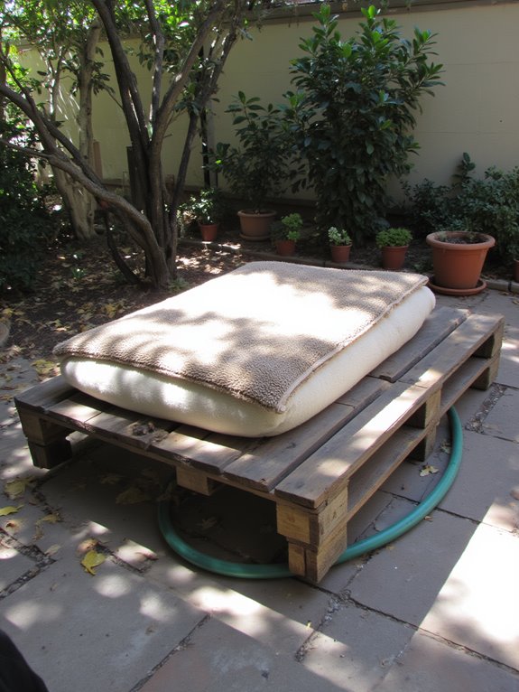 cozy diy pallet dog bed