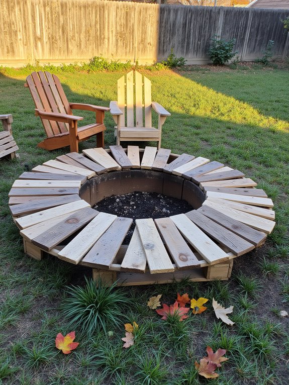 cozy diy pallet fire pit