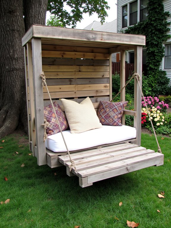 cozy diy pallet swing