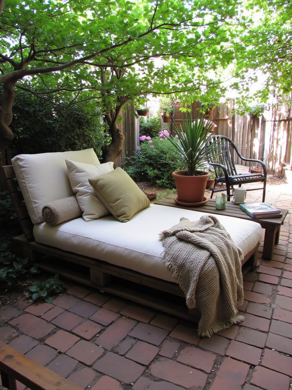 cozy outdoor pallet chair