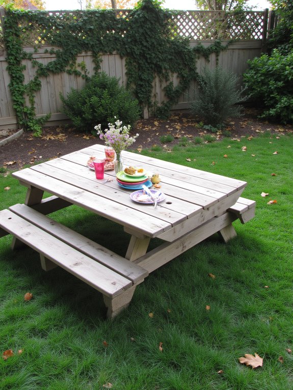 cozy outdoor pallet picnic