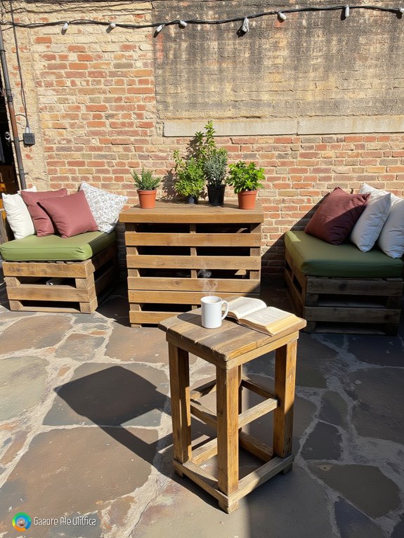 cozy pallet coffee nook