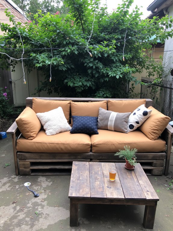 cozy pallet couch creation