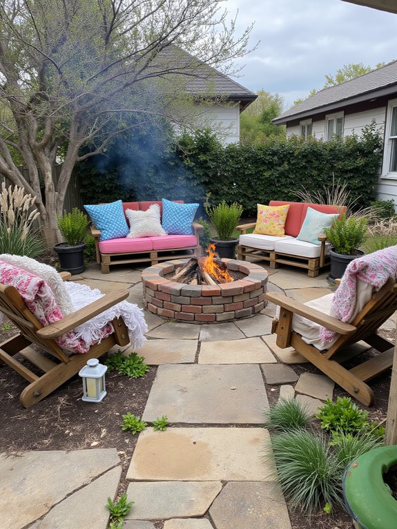 cozy pallet fire pit