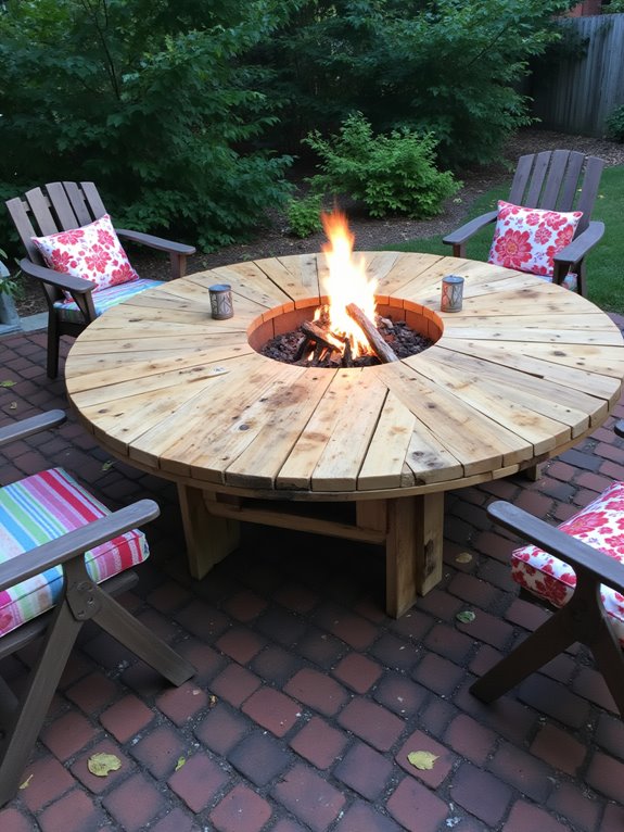 cozy pallet fire pit