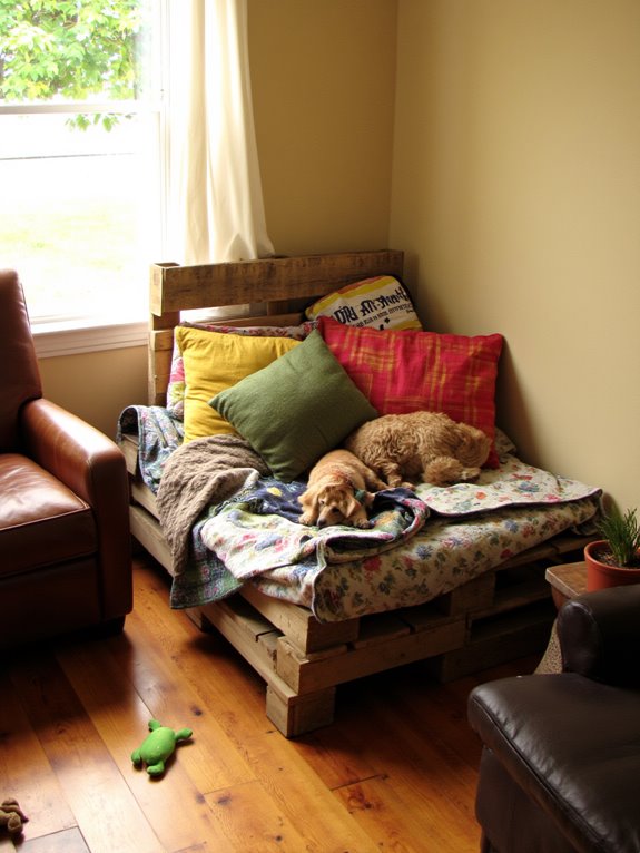 cozy pallet pet bed