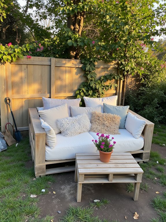 cozy pallet sofa creation