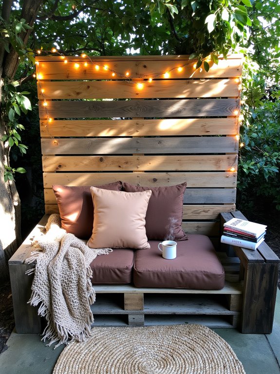 cozy reading nook pallets
