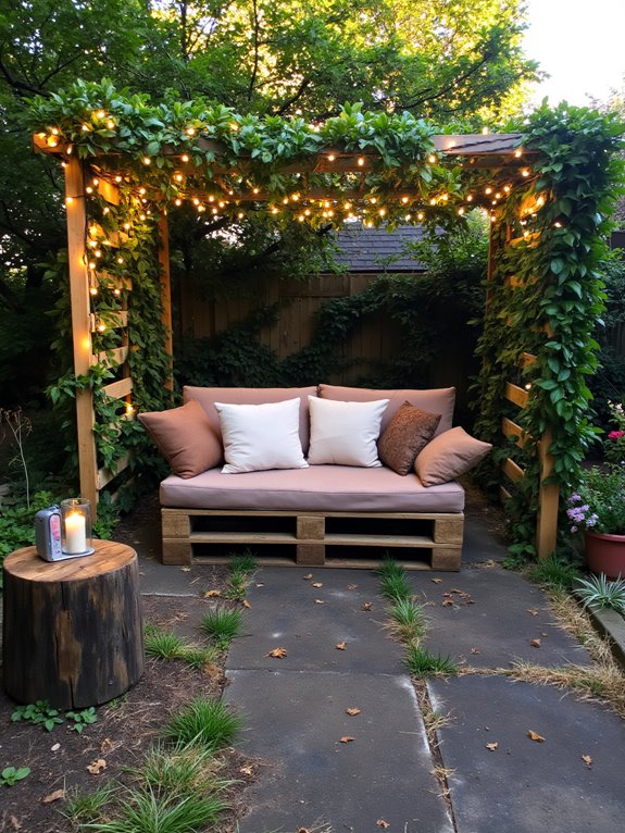 cozy romantic outdoor seating