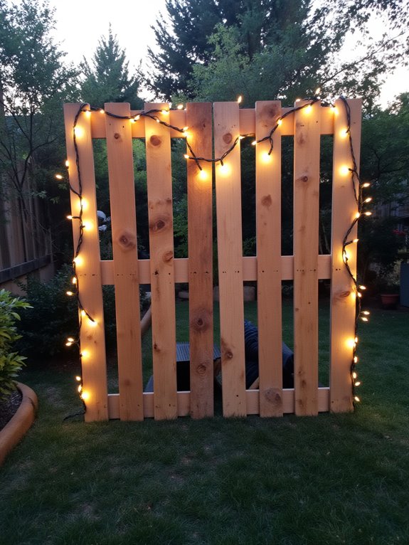 cozy rustic backdrop lighting