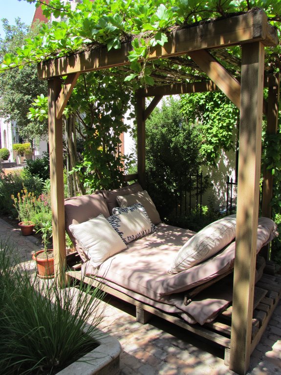 cozy rustic outdoor loungers